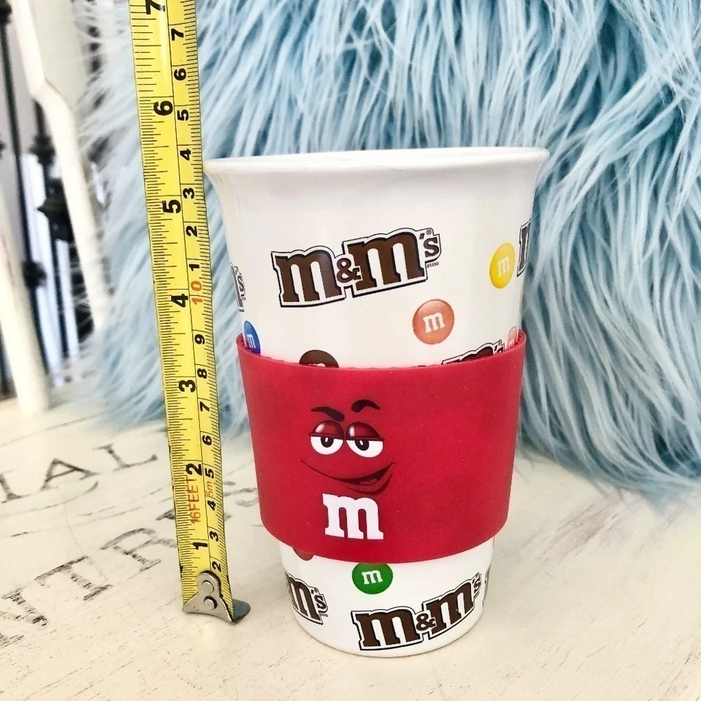 M&M's, Candy, 2016 Ceramic Travel Mug, With Silicon Lid & Holder, Nice Condition - Picture 9 of 10